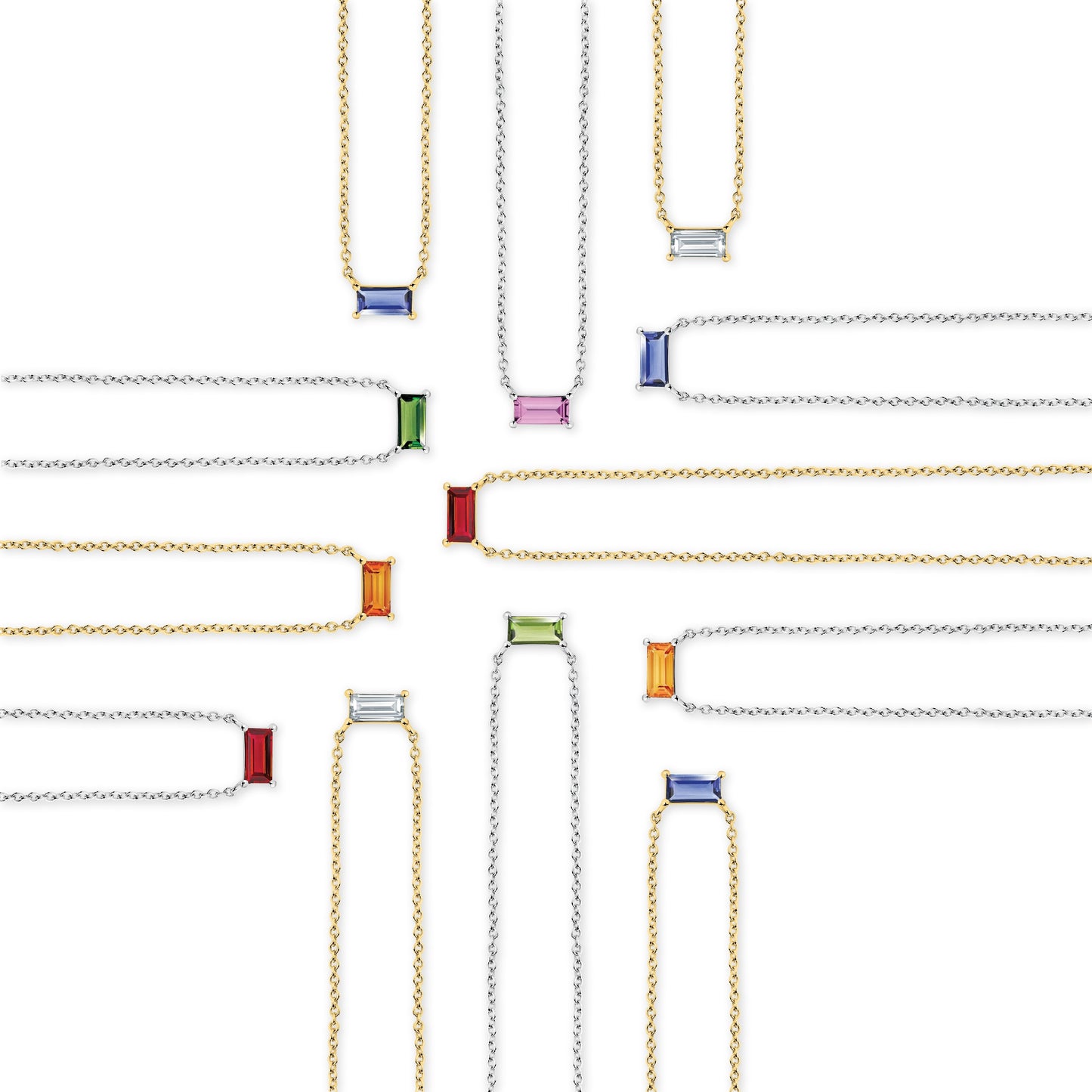 Sapphire Pendant in 9ct Solid Gold Necklace