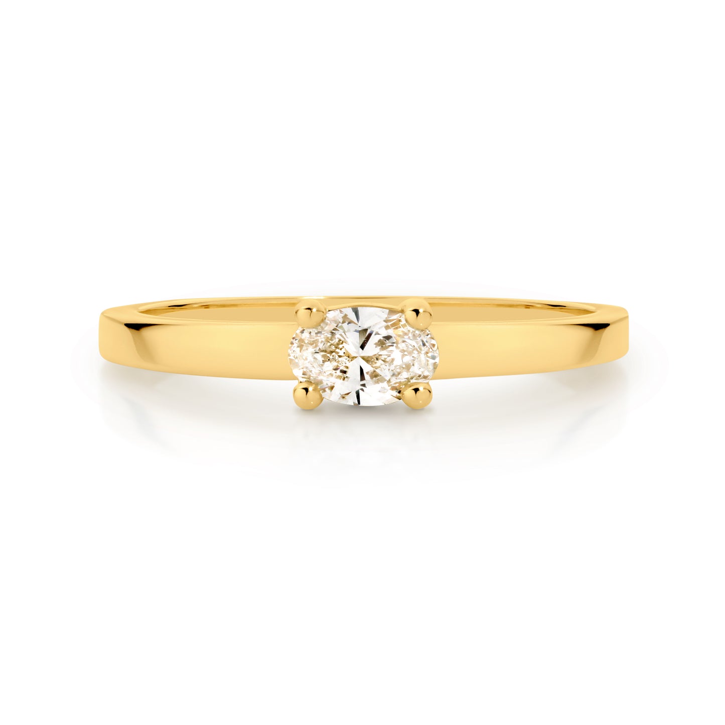 Oval cut 0.38ct Laboratory Diamond Claw set ring