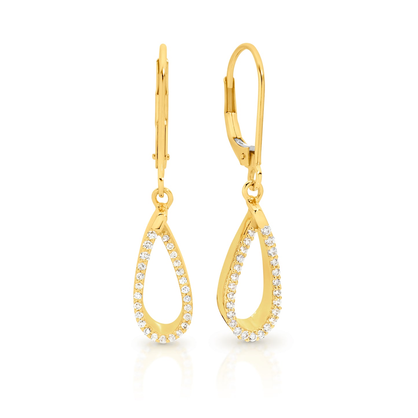 Laboratory Diamonds Oval Drop Earrings