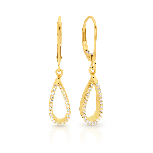 Laboratory Diamonds Oval Drop Earrings